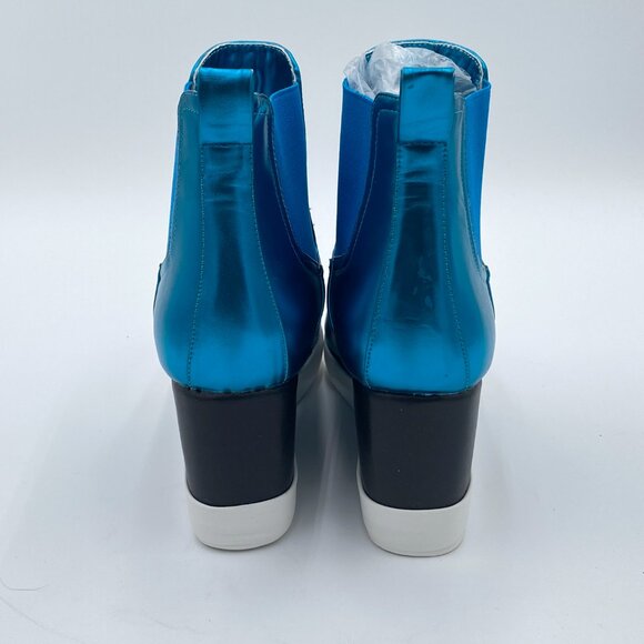 FOWT Wedge Sneaker Chelsea Boots Wide Width Ankle Boot Waterproof High Chunky - Picture 5 of 8